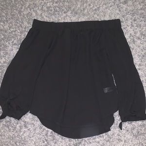 Black off the shoulder blouse